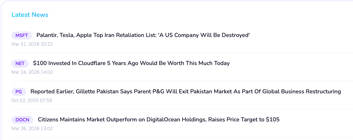 News Feed screenshot