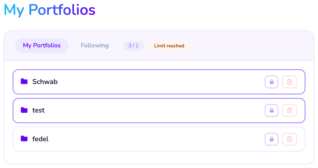 Portfolio Manager screenshot